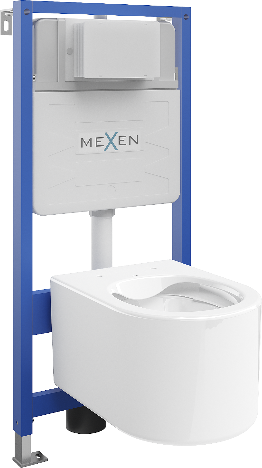Mexen WC podomítkový set Felix Slim stojan s WC mísou Sofia, Bílá - 6103354XX00