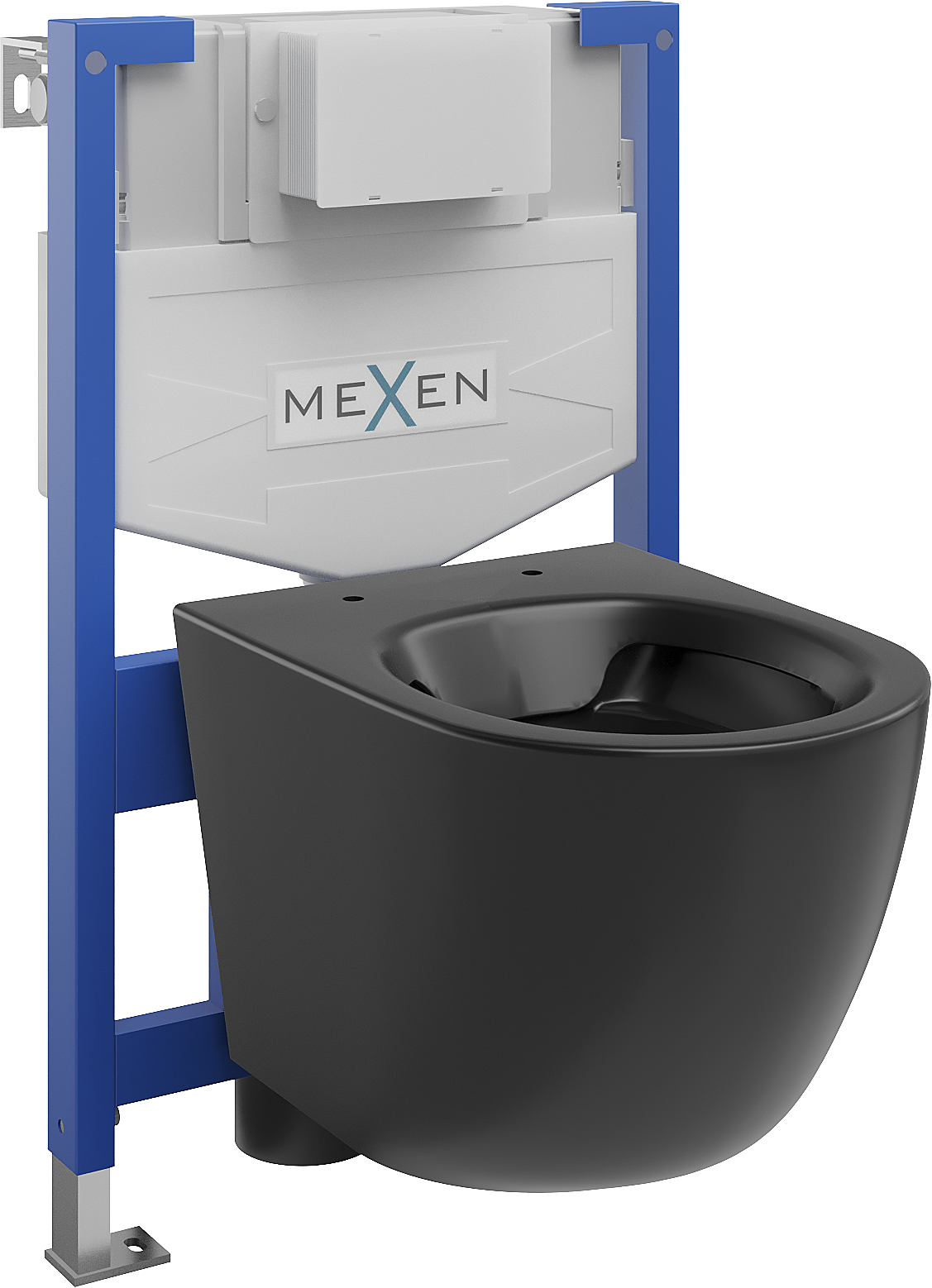 Mexen WC podomítkový set Felix XS-F stojan s WC mísou Lena, Matná černá - 6803322XX85