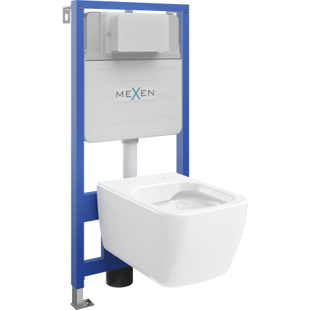 Mexen WC podomítkový set Felix Slim stojan s WC mísou Margo, Bílá - 6103342XX00