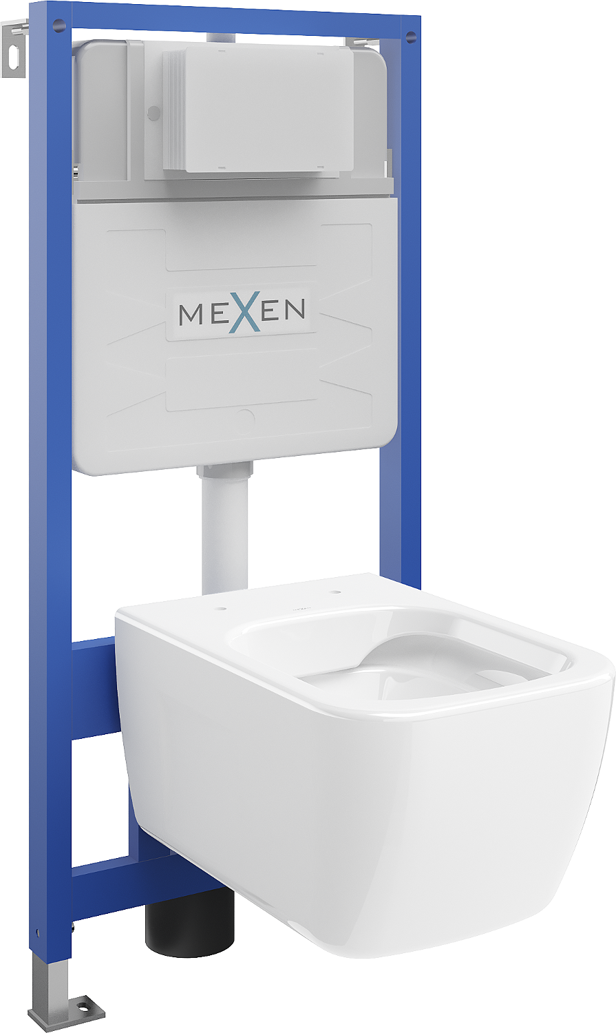 Mexen WC podomítkový set Felix Slim stojan s WC mísou Margo, Bílá - 6103342XX00