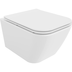 Mexen Madox WC mísa Rimless s pomalu padající deskou slim, duroplast, bílá - 30154000