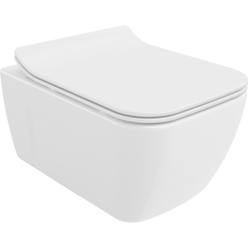 Mexen Margo WC mísa Rimless s pomalu padající deskou slim, duroplast, Bílá - 30420800