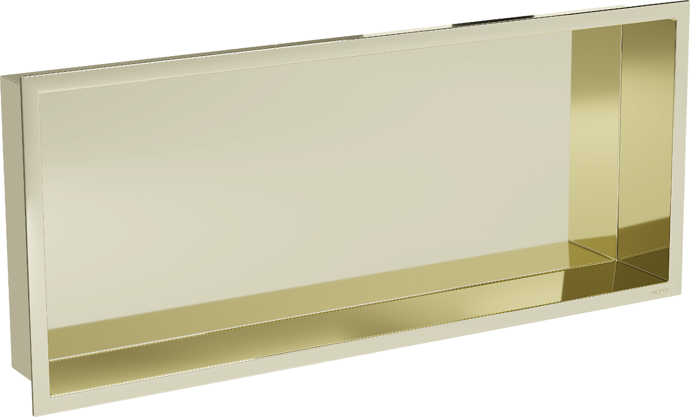 Mexen X-Wall-R zapuštěná police s límcem 75 x 30 cm, Zlatá - 1950753010