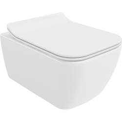Mexen Stella WC mísa Rimless s pomalu padající deskou slim, duroplast, Bílá - 30680800