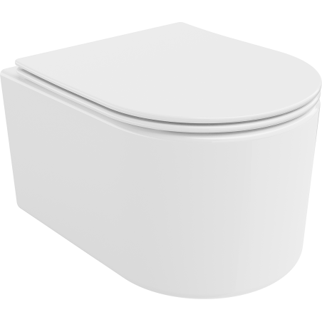 Mexen Sofia WC mísa Rimless s pomalu padající deskou slim, duroplast, Bílá - 30540300
